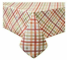 Autumn Vine 144" x 60" 84" x 60" Oblong  Plaid Tablecloth 