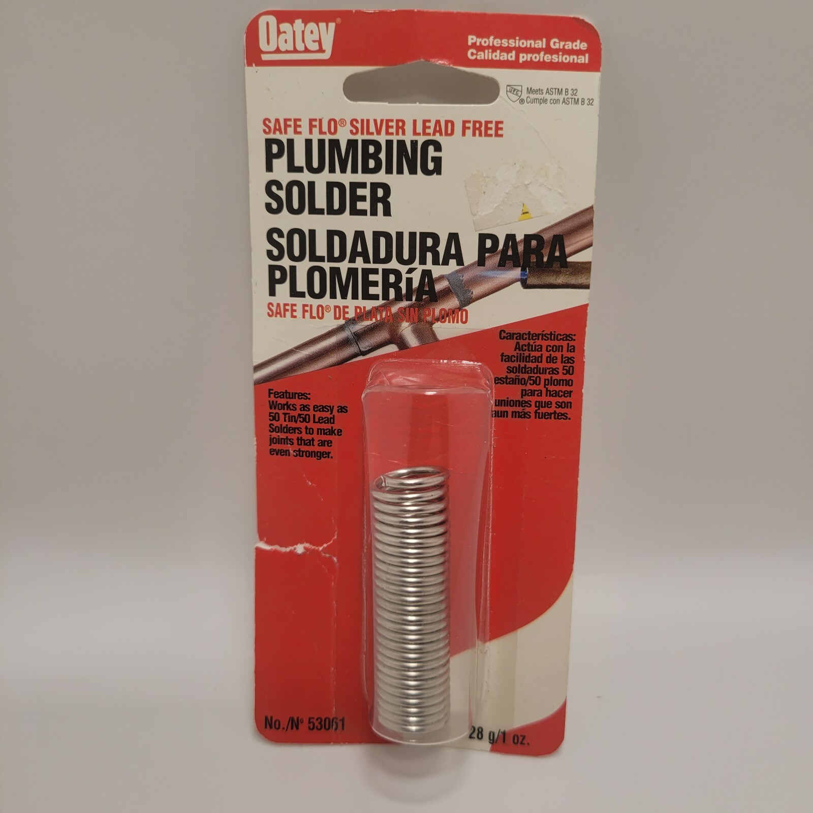 Oatey Safe Flo, Silver Lead Free Plumbing Solder, 1 oz. Professional Grade 53061