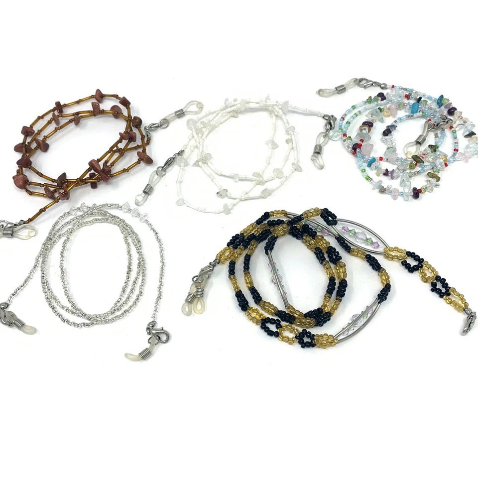 10 Piezas Soporte de Cordón con Cuentas Cuello Cordón Gafas Correa Gafas de Sol Cadena Foto 2 de 4