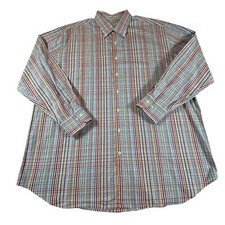 Peter Millar Dress Shirt Mens Size 2XL Colorful Plaid Business Formal Business