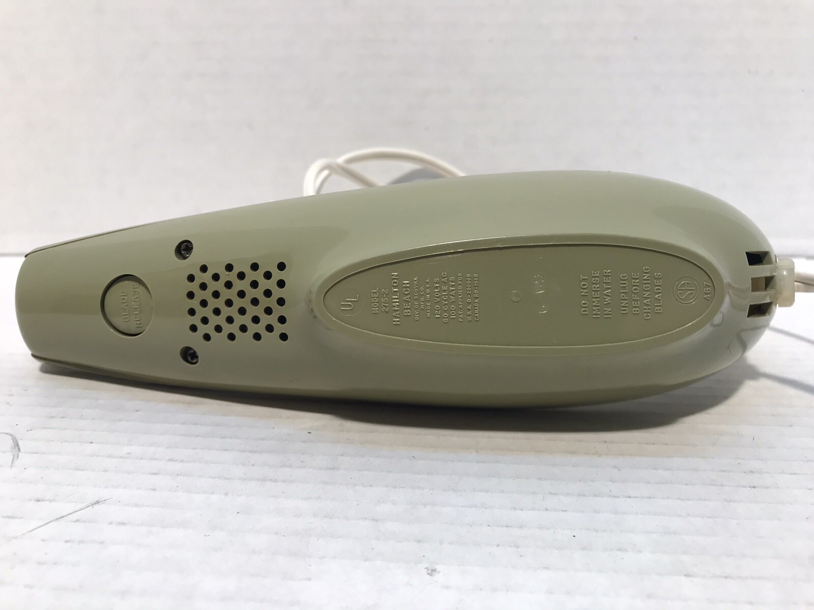 Vintage Hamilton Beach Model 2752 Electric Knife Replacement Handle Motor Unit eBay