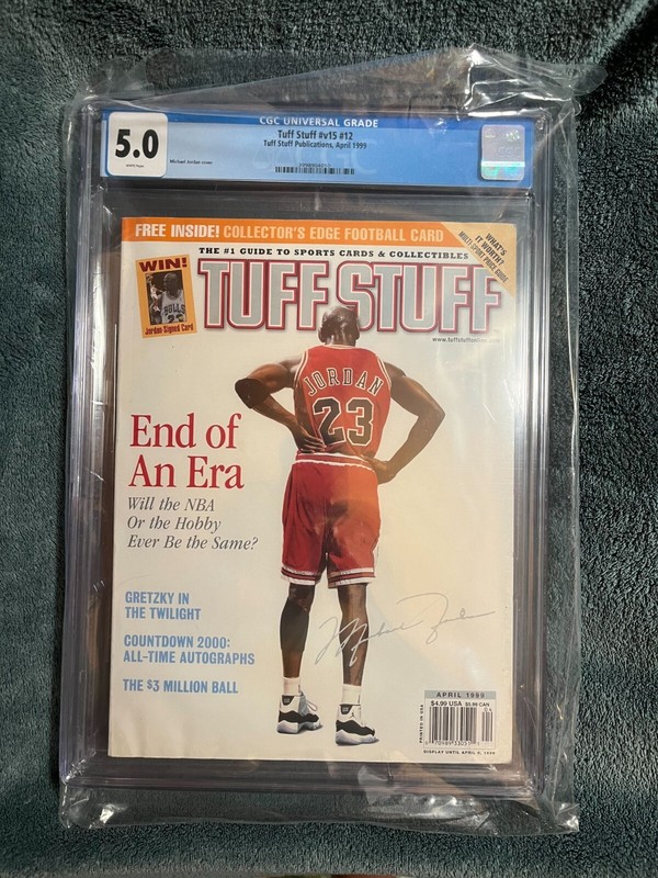 CGC 5.0 Tuff Stuff Michael Jordan "End Of An Era" April 1999 "MJ All Day!" Mag