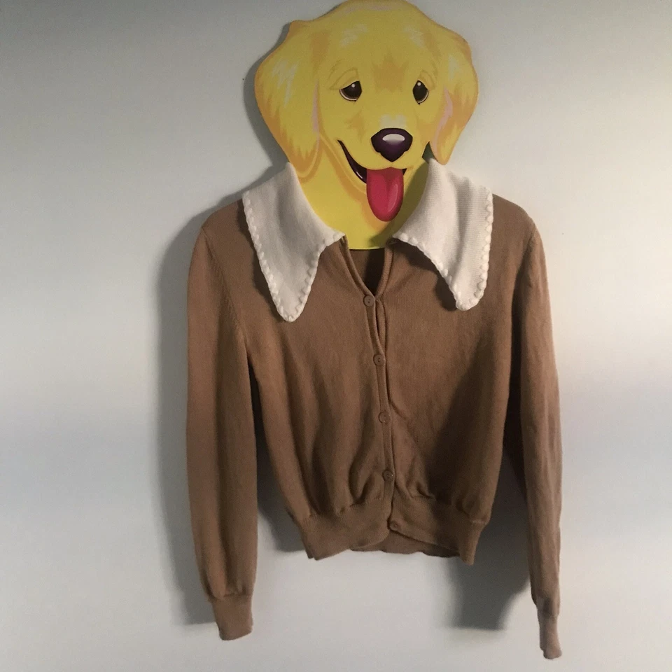 Mimisol Made In Italy GIRLS Sz 16 Sweater Like Womens S Wednesday Addams Collar - Image 2 of 4