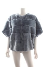 Max Mara Weekend Rabbit Fur Jacket / Blue