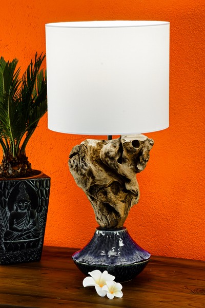 Treibholz Lampe Schwemmholz Tischlampe Holz Led Stehlampe Wurzelholz Leuchte Neu-image