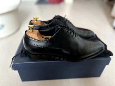 Cheaney Wholecut oxford UK 9 black calfskin dress shoe
