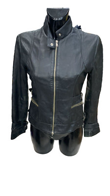 Jacke Aus Echtem Leder Für Damen Und Herren Gr S Schwarz XYE428L