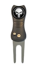 Punisher Marvel Golf Ball Marker w/ Premium Switchblade Divot Tool Gift