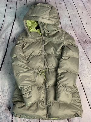 Helly Hansen Essence Down Parka Women's Large Grey Green Puffer Hoody