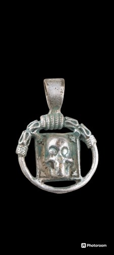 SKULL ww1 WWI ww2 WWII Soldiers AMULET Jewelry Pendant Special Unique Antique 