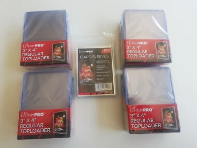 100x Ultra Pro Toploader & 100x Soft Sleeves Hüllen für Pokemon Magic Yu-Gi-Oh