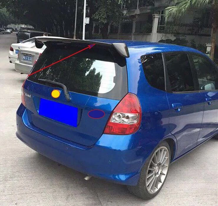 ABS спойлер крыло заводской стиль для 2002-2013 Honda Fit Jazz хэтчбек неокрашенный - Изображение 2 из 4