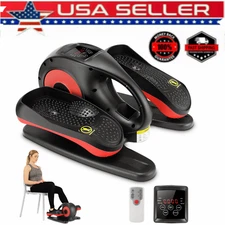 Under Desk Elliptical Machine,Electric Pedal Bike Exerciser Trainer+LCD Monitor!