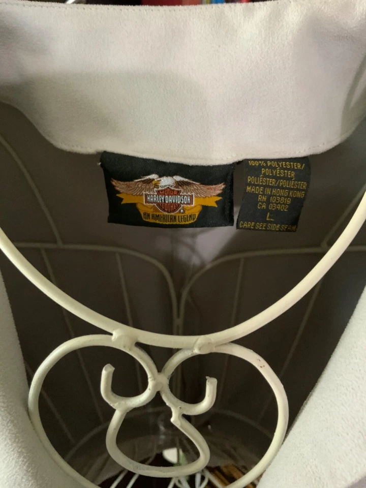 Blazer grande de gamuza sintética manga 3/4 Harley Davidson para mujer Foto 2 de 4