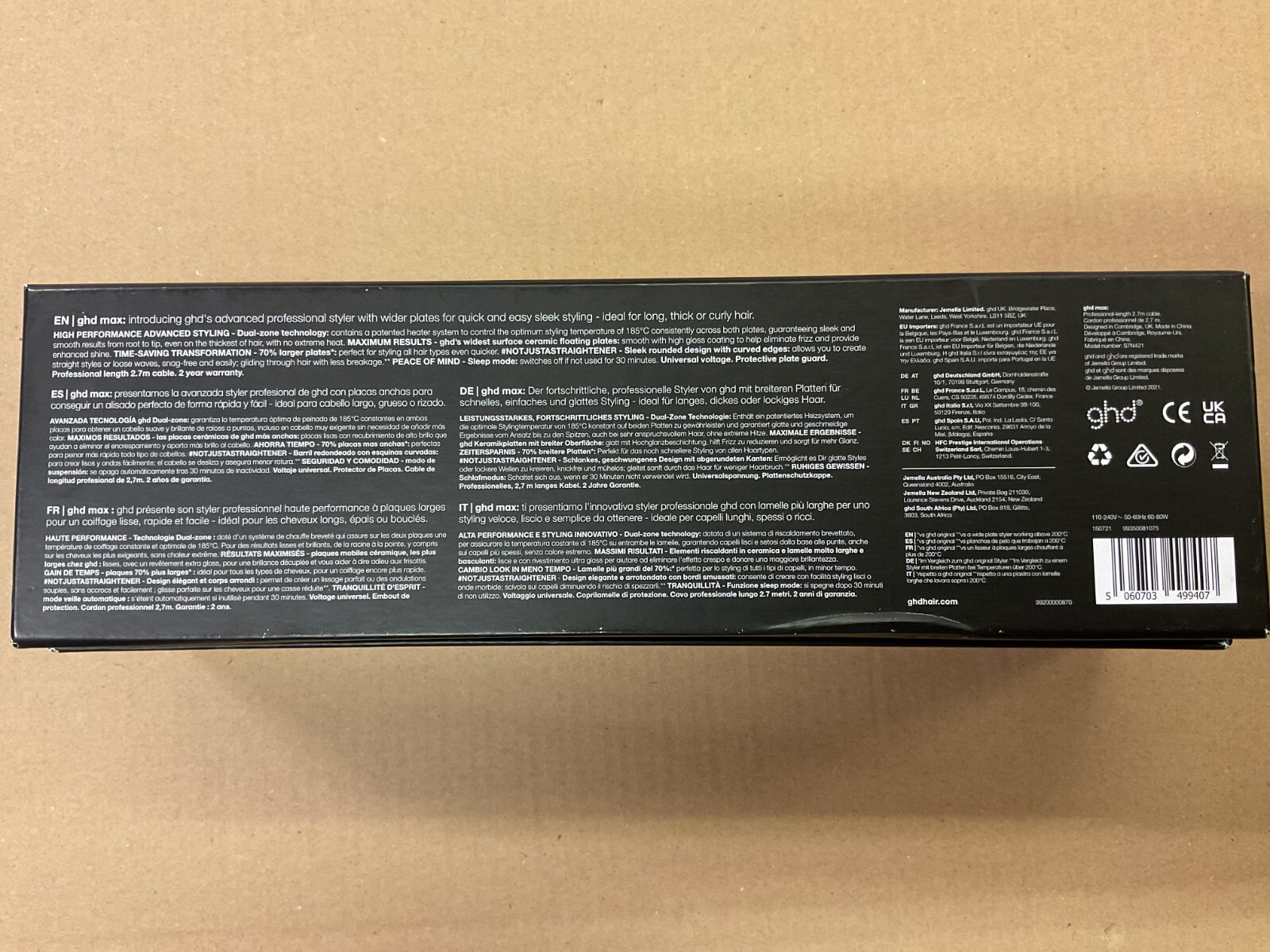 GHD Max Wide Plate Hair Straightener Sold as Faulty for spares repair