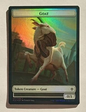 Magic MTG - Goat / Food Token (Foil) - Throne of Eldraine Double Sided - NM