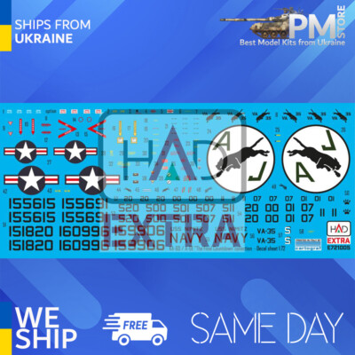 HAD models E721005 1/72 Decal for A-6E Intruder The final Countdown