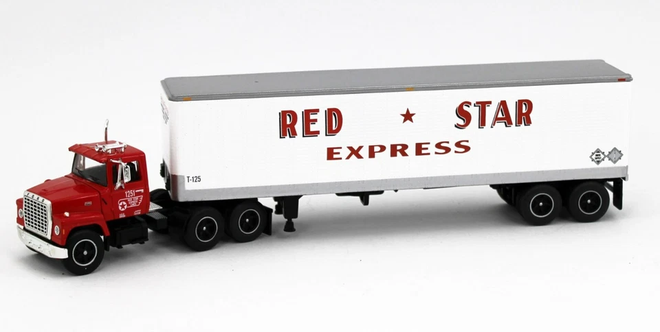 2022 DCP 1:64 *RED STAR EXPRESS* Ford LT-9000 & 40' Vintage Dry Good Trailer NIB - Image 3 of 3