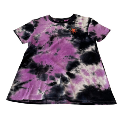 Empyre Small Purple Black Tie Dye T-Shirt Cotton Open Your Mind