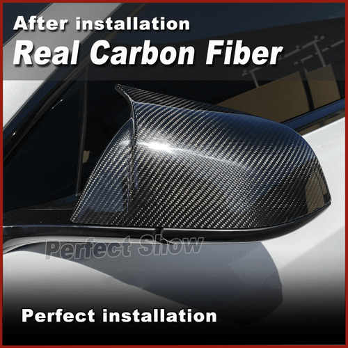 Tapas de espejo de carbono DRY espejo retrovisor exterior se adapta a Tesla Model S Plaid 21UP - Imagen 4 de 11