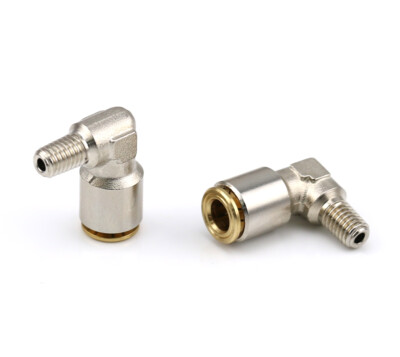 20x Winkel Einschraubverschraubung-M10 x 1 keg auf Ø 4 mm-steckbar-Messing