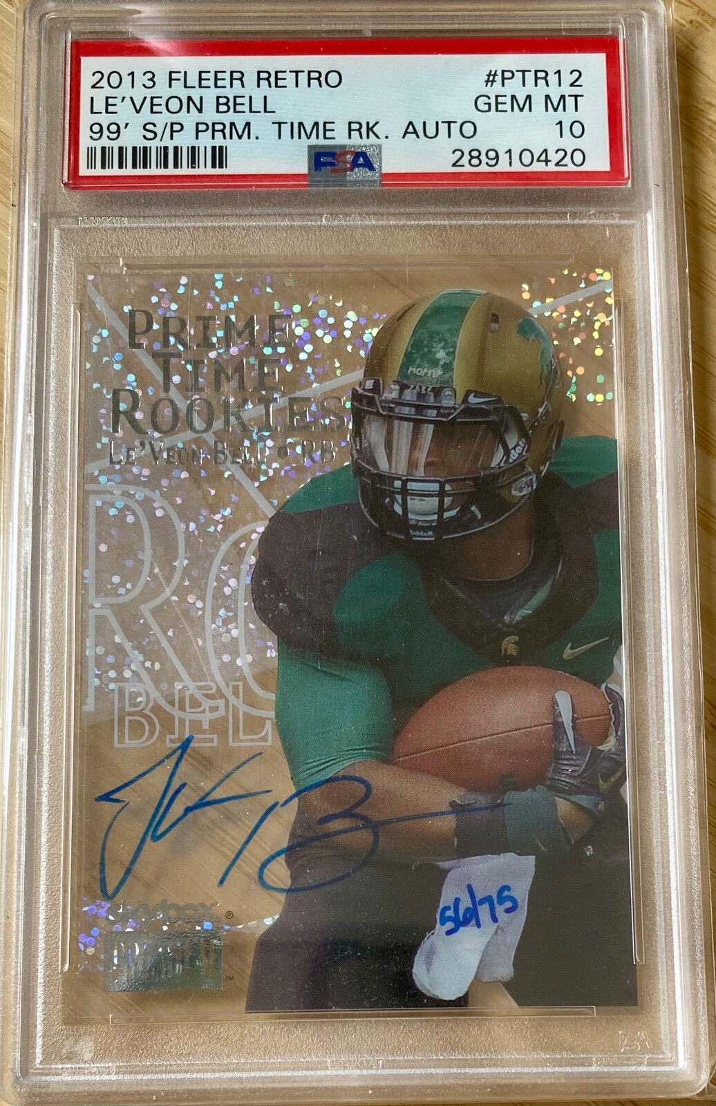 Le'Veon Bell Fleer Retro 1999 Skybox Premium Prime Time Rookie Autograph #PTR12 Base