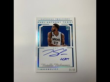 2015-16 Panini National Treasures Karl-Anthony Towns RC Notable Nickname 21/25