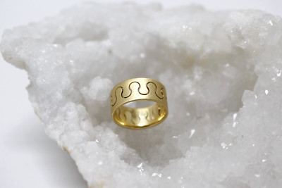 Niessing Meander Traunring Ring 18k Yellow Gold 9mm Size 55 Approx 9.25g