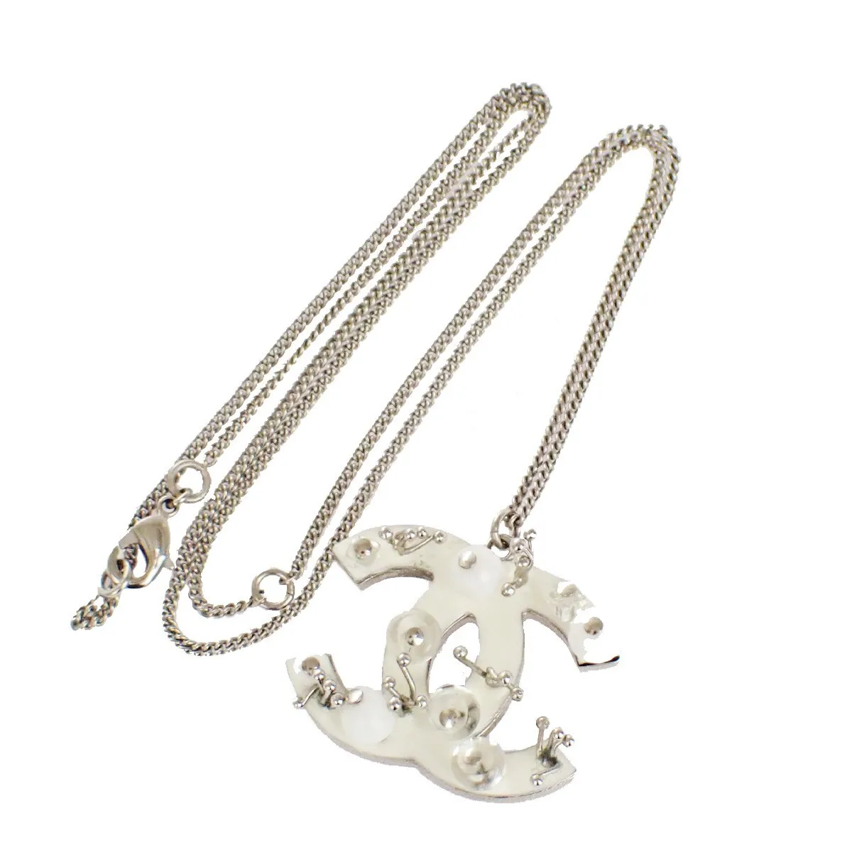 Chanel B10A Long Necklace(White)