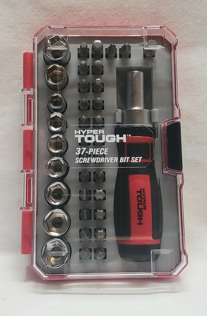 Hyper Tough 37 Piece Ratcheting Screwdriver Bit Set TS99914A eBay