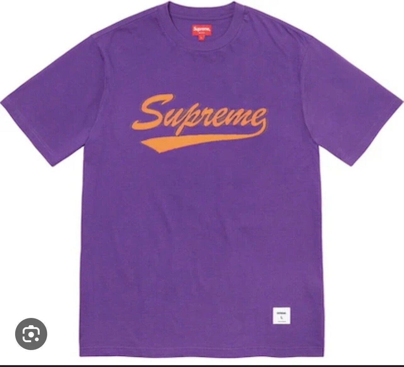 T shirt homme Supreme Intarsia Script violet moyen à crevette S/S SS20
