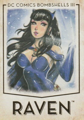 Cryptozoic DC Comics Bombshells 3 III Gold Foil Parallel 13 Raven