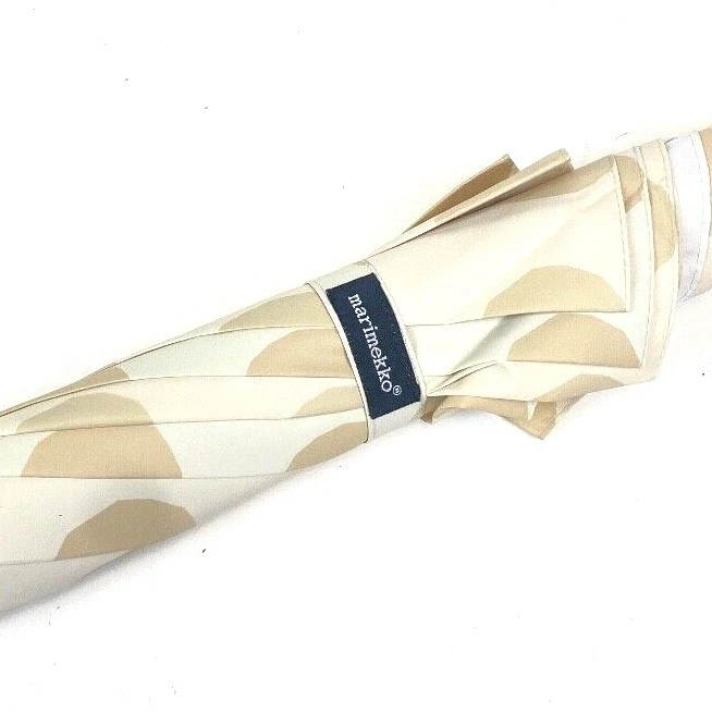 Marimekko Kivet Beige Sport Stick Paraguas Mango Nogal Foto 3 de 4