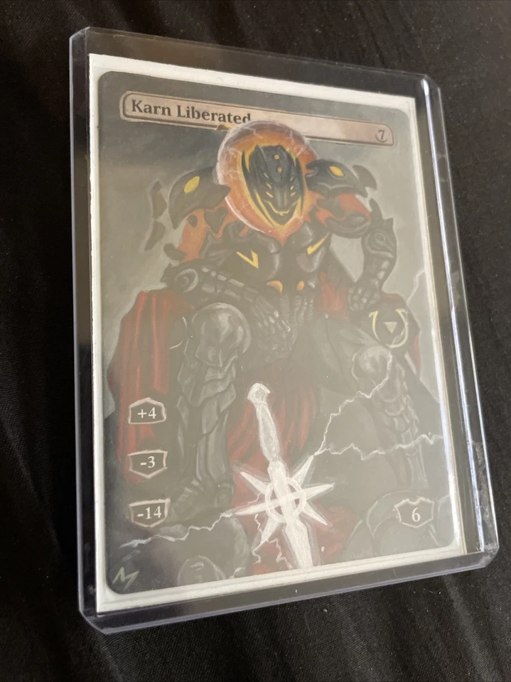 Mtg Altered Art Karn Liberated | Marvel Ultron On Throne [Annihilation Conquest] - Image 2 of 4