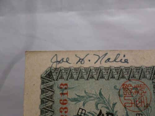 Old Japan 10 Yen Banknote, Military AUTOGRAPHS Yung Whiteside Nalia - Picture 3 of 6