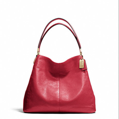 コーチ COACH ハンドバッグ レザー フィービー マディソン ボルドー NWT COACH Madison Leather Small Phoebe Shoulder Bag Light Gold
