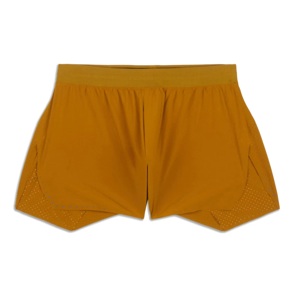 Pantalón corto de entrenamiento para correr lululemon para hombre talla S amarillo