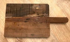 Vintage BREADBOARD PADDLE Rustic Reclaimed Wood Cutting Board Riser Charcuterie