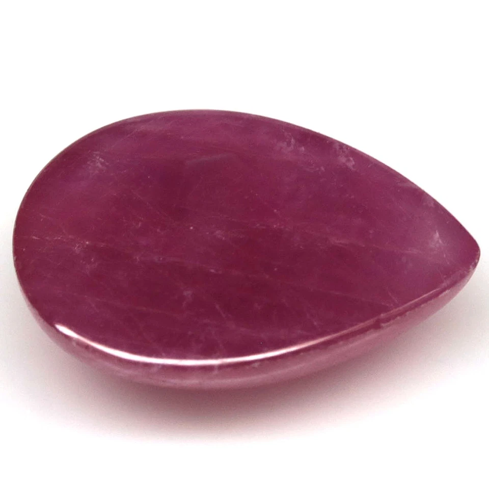 18.93 CT. Heated Red Ruby Madagascar Pear Cabochon 14 x 20 mm. - Image 3 of 4
