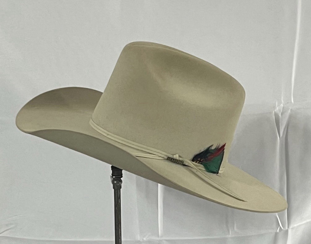 Resistol Western 4X Beaver Cattleman Hat Size 6 7/8 Silver Belly