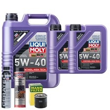 Motoröl 5W40 LIQUI MOLY Synthoil High Tech 7L +MANN Ölfilter +Spülung +Cera Tec
