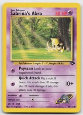 sabrina's abra pokemon card SABRINAS ABRA - 1st Edition Gym Heroes - 91/132 - Common - Pokemon