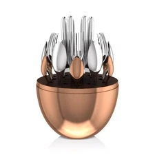 Christofle Silver-Plated & Rose Gold-Plated Mood 24-Piece Flatware Set