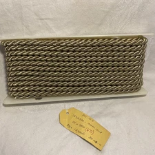 NEW 12 Continuous Yards 9mm Beige Champagne Color Satin Twist Cord Rope Trim