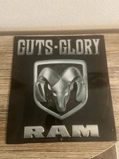 Guts Glory Ram Metal Sign 12 X 13”