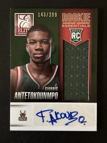 2013-14 Panini Elite Giannis Antetokounmpo Rookie Essentials Auto RC #/299 🔥