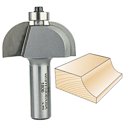 Whiteside Cove Bit, 1/2 in. SH x 5/8 in. R 1806