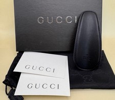 Gucci leather shoehorn black with GG Pouch Box limited from Japan