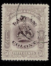 NORTH BORNEO - Labuan EDVII SG127, 50c dull purple & lilac, VERY FINE USED