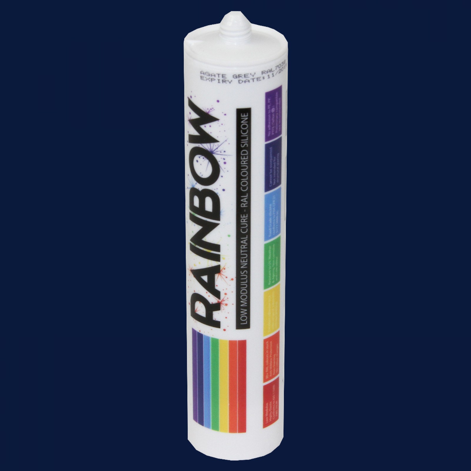 Rainbow RAL5011 Silicone Steel Blue Sealant 300ml Anti-Mould Kitchen Bath Shower